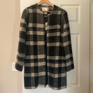 Black and beige coat